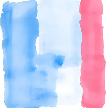 Gravures & estampes intitulée "Blue, White and Red" par Ivy Blue, Œuvre d'art originale, Impression numérique