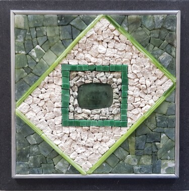 "carré vert" başlıklı Heykel Francine Bonnet tarafından, Orijinal sanat, Mozaik