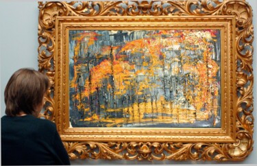 "ОСЕННИЙ ПАРК" başlıklı Tablo Alexey Smirnov (SAVART) tarafından, Orijinal sanat, Emaye