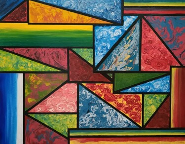 Schilderij getiteld "modern art4" door So Hyon Kim, Origineel Kunstwerk, Acryl Gemonteerd op Frame voor houten brancard