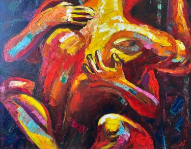 "hot hugs" başlıklı Tablo Tatyana Nefedova tarafından, Orijinal sanat, Petrol Ahşap Sedye çerçevesi üzerine monte edilmiş