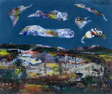 "Farklı Bir Yerdeyim" başlıklı Tablo Ahmet Öcal tarafından, Orijinal sanat, Akrilik
