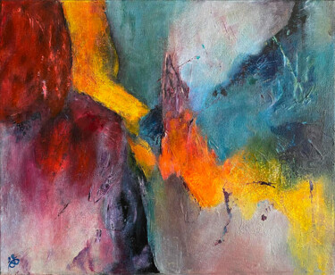 绘画 标题为“Friction of Light” 由Elena Elkina, 原创艺术品, 丙烯 安装在木质担架架上
