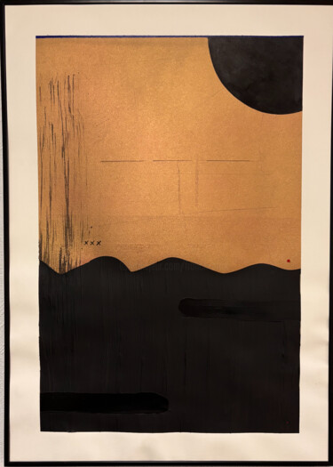 Painting titled ""Eclispe du silence"" by Franck.A, Original Artwork, Acrylic