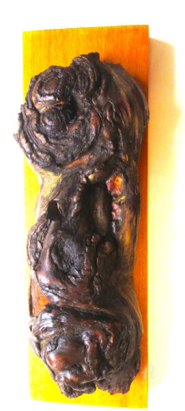 Scultura intitolato "Мысль" da Alexander Breskin, Opera d'arte originale, Legno Montato su Pannello di legno