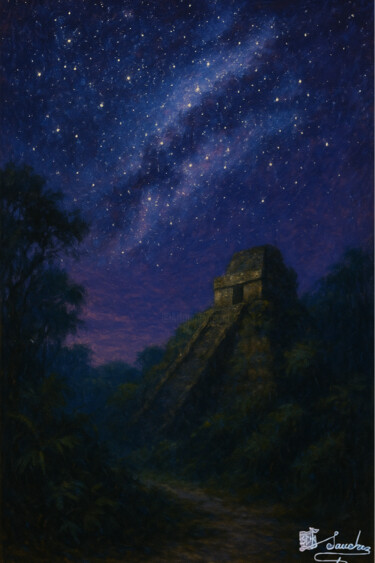 绘画 标题为“Observatorio Celest…” 由Elio Segundo Sanchez, 原创艺术品, 油