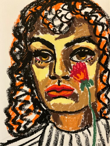 Drawing titled "The Gypsy — Express…" by Hanna Kochet, Original Artwork, Pastel