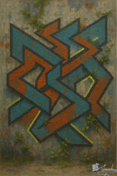 Schilderij getiteld "Intersecciones Oxid…" door Elio Segundo Sanchez, Origineel Kunstwerk, Olie
