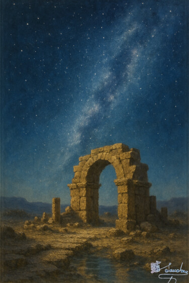 Pittura intitolato "Portal Celestial de…" da Elio Segundo Sanchez, Opera d'arte originale, Olio