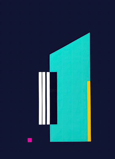 Beats 3 abstract geometric art Pintura titulada "Beats 3 abstract ge…" por Veronika Obushikhina, Obra de arte original, Acrílico