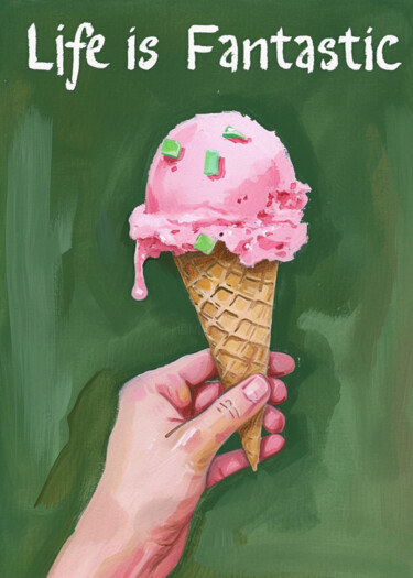 绘画 标题为“frozen yogurt” 由春宇 关, 原创艺术品, 铅笔