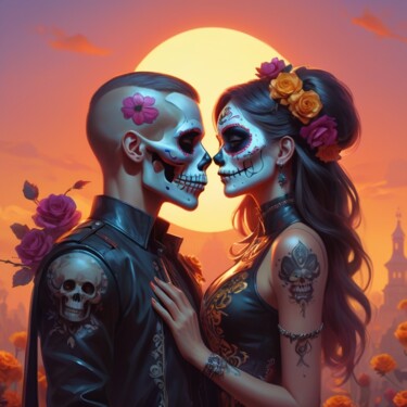 Amor Eterno – Until Death Unites Us Digital Arts titled "Amor Eterno – Until…" by Cronos, Original Artwork, Digital Painting Mounted on Aluminium