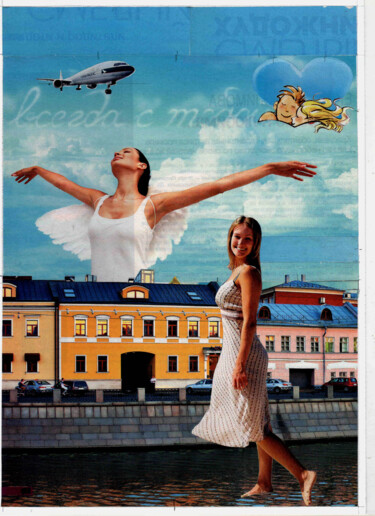 Коллажи под названием "Across water and ac…" - Алексей Зуев, Подлинное произведение искусства, Коллажи