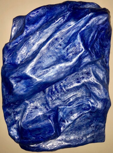 "Ultra blue" başlıklı Heykel Machnolga tarafından, Orijinal sanat, Alçı Diğer sert panel üzerine monte edilmiş