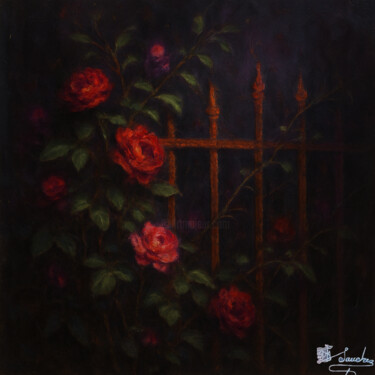 "Rosas de Medianoche" başlıklı Tablo Elio Segundo Sanchez tarafından, Orijinal sanat, Petrol