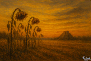 "Ocaso de los Giraso…" başlıklı Tablo Elio Segundo Sanchez tarafından, Orijinal sanat, Petrol