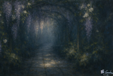Pintura intitulada "Nocturne in the Wis…" por Elio Segundo Sanchez, Obras de arte originais, Óleo