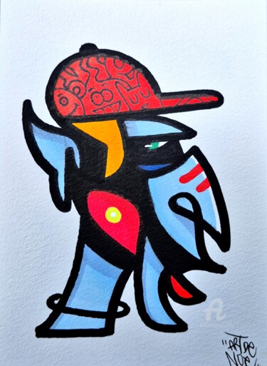 Disegno intitolato "Jacky" da Art De Noé, Opera d'arte originale, Acrilico