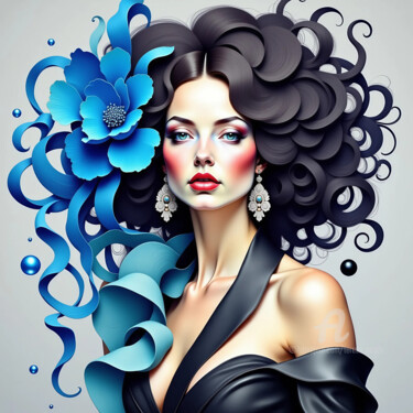 Digital Arts titled "27-Fantasy woman po…" by Teresa Casas, Original Artwork, AI generated image