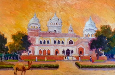 Painting titled "Albert Hall Palace" by Natalia Bocharova (Charova), Original Artwork, Oil