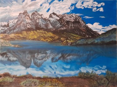 "Cuernos del Paine" başlıklı Tablo Caly tarafından, Orijinal sanat, Akrilik Ahşap Sedye çerçevesi üzerine monte edilmiş