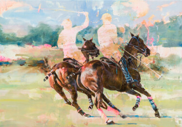 Fading echoes Pintura intitulada "Fading echoes" por Eduardo Blanco, Obras de arte originais, Óleo Montado em Armação em madeira