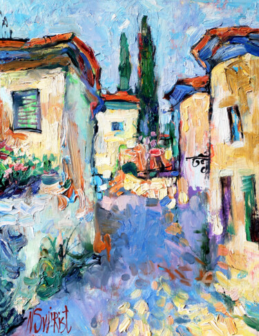 Provence Street Peinture intitulée "Provence Street" par Nikita Ostapenco, Œuvre d'art originale, Huile