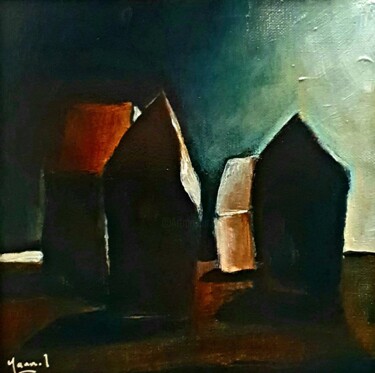 Painting titled "En veille" by Yann Laurent, Original Artwork, Acrylic