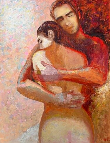 제목이 "farewell . embrace…"인 미술작품 Tatyana Nefedova로, 원작, 기름 나무 들것 프레임에 장착됨