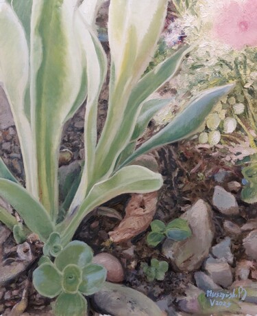 Plants in the garden Malarstwo zatytułowany „Plants in the garden” autorstwa Piotr Muszyński, Oryginalna praca, Olej Zamontowany na Drewniana ram…