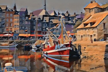 Digital Arts titled "Quai de Honfleur pa…" by Jamy Delpias, Original Artwork, Digital Painting