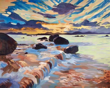 Картина под названием "Loch Broom" - Chisha Paszczyk, Подлинное произведение искусства, Масло