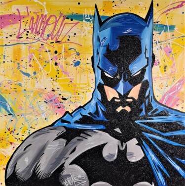 绘画 标题为“Batman” 由Nacks, 原创艺术品, 丙烯 安装在木质担架架上