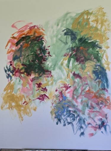 Peinture intitulée "En attendant les ba…" par Mireille Naxara, Œuvre d'art originale, Acrylique Monté sur Châssis en bois