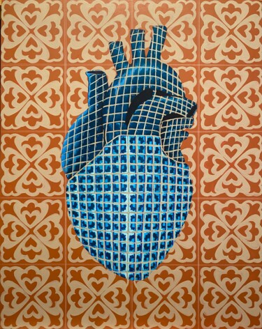 Pittura intitolato "Heart of Arabia: Ti…" da Ola Sawan, Opera d'arte originale, Acrilico