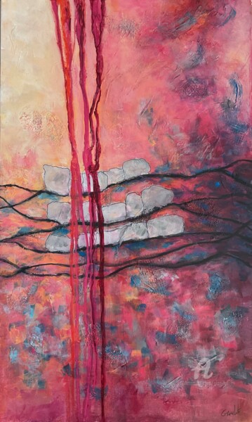 Schilderij getiteld "JE SUIS PIERRE" door Ginette Lefebvre (GauLe), Origineel Kunstwerk, Acryl