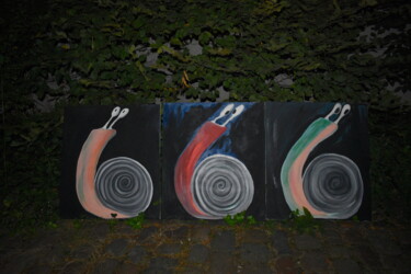 Painting titled "Call me 2 nights me…" by Hatice  Pinarbaşi, Original Artwork, Oil