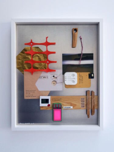 Collages intitolato "La traversée - séri…" da Arnaud Bodaire, Opera d'arte originale, Alluminio