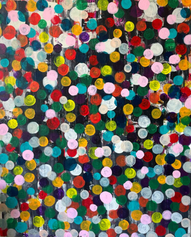 Peinture intitulée "BULLES ET BALLONS" par Isabelle Taieb Nicolaï, Œuvre d'art originale, Acrylique