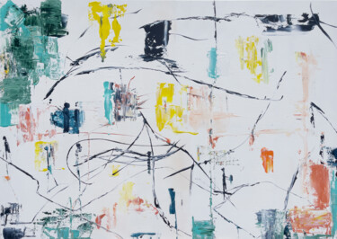 Peinture intitulée "ROOTS AND ROAD" par Isabelle Taieb Nicolaï, Œuvre d'art originale, Acrylique