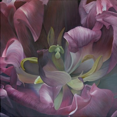 绘画 标题为“Tulipe 04” 由Odile Faure, 原创艺术品, 油