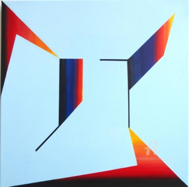 Peinture intitulée "Espace figural" par Remi Delaplace, Œuvre d'art originale, Acrylique