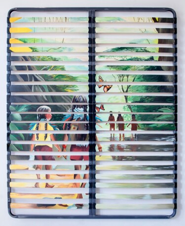 Schilderij getiteld "Exode" door Daniel Nicolaevsky, Origineel Kunstwerk, Acryl