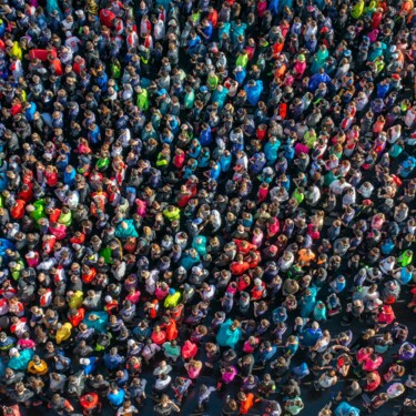 Fotografia intitulada "Paris, un marathon…" por Maurice Amzallag Mo, Obras de arte originais, Impressão digital