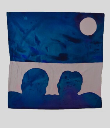 Painting titled "Lunaire " by Charlotte Denamur, Original Artwork, Acrylic