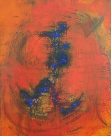 Peinture intitulée "LE MARCHEUR 81X100" par Thime, Œuvre d'art originale, Huile