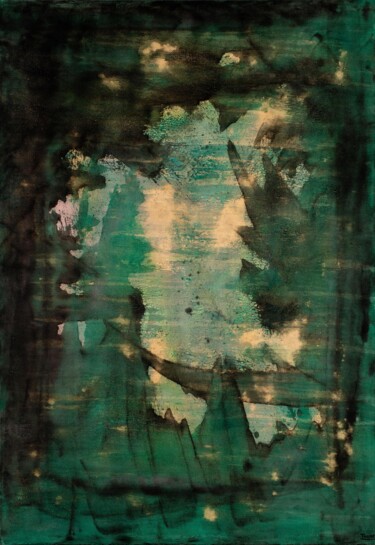 Peinture intitulée "GREEN FOREST (81x11…" par Thime, Œuvre d'art originale, Huile