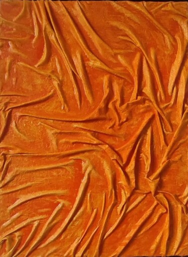 제목이 "Les drapés Orange H…"인 섬유 예술 Thime로, 원작, 섬유 섬유