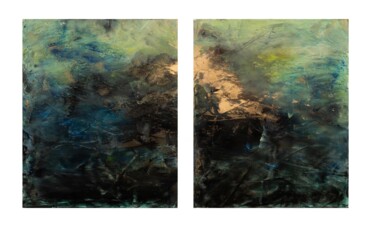 Peinture intitulée "NOUVELLE ERE (2x(50…" par Thime, Œuvre d'art originale