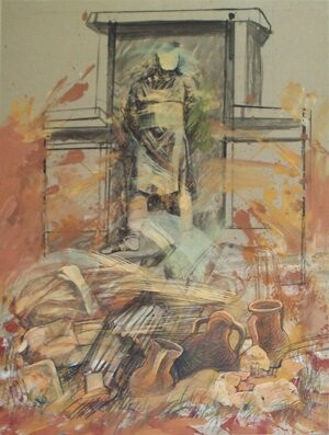 Painting titled "Archaeology: The Da…" by Liviu Epuras, Original Artwork